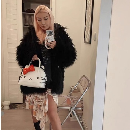 Túi Đeo Chéo Hình Tai Mèo Đính Nơ Xinh Xắn Cho Nữ