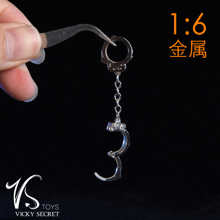 Còng Tay Kim Loại Tỉ Lệ 1 / 6 Cho Mô Hình Búp Bê 12 "