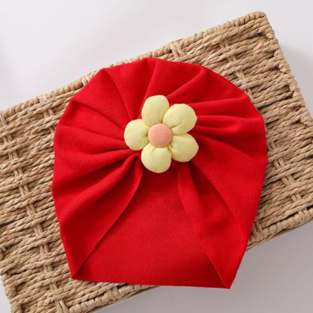 Mũ Cotton Màu Trơn Chống Gió Thời Trang Xuân Thu Dễ Thương Cho Bé Sơ Sinh 0-3 Tháng Tuổi