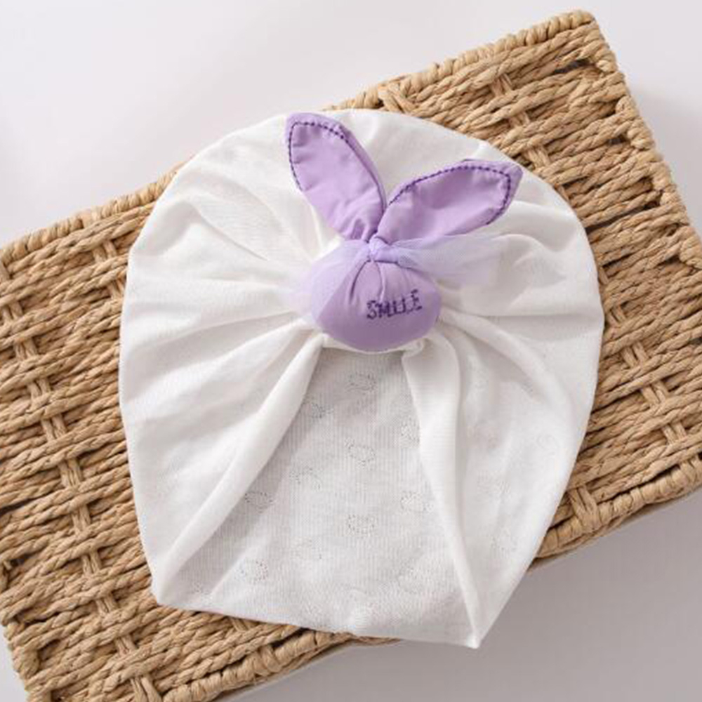Mũ Cotton Màu Trơn Chống Gió Thời Trang Xuân Thu Dễ Thương Cho Bé Sơ Sinh 0-3 Tháng Tuổi