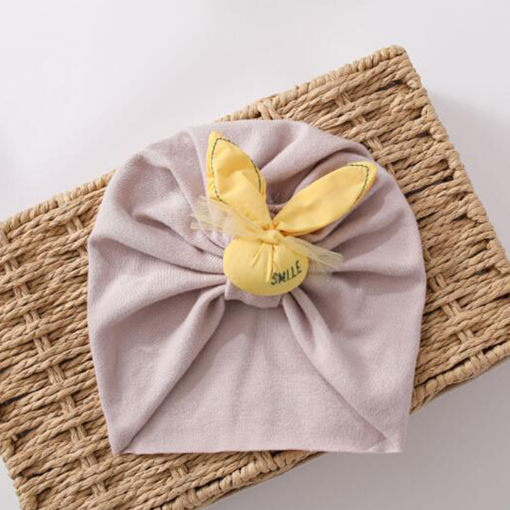 Mũ Cotton Màu Trơn Chống Gió Thời Trang Xuân Thu Dễ Thương Cho Bé Sơ Sinh 0-3 Tháng Tuổi