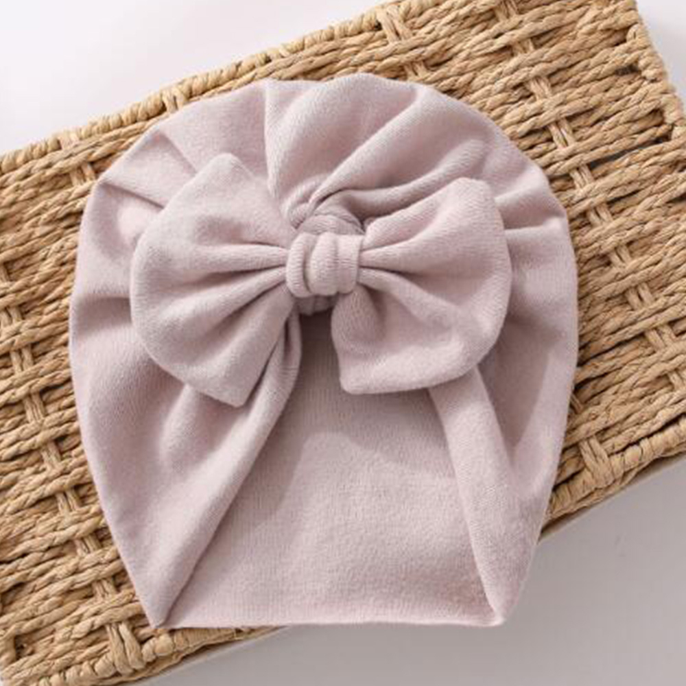 Mũ Cotton Màu Trơn Chống Gió Thời Trang Xuân Thu Dễ Thương Cho Bé Sơ Sinh 0-3 Tháng Tuổi