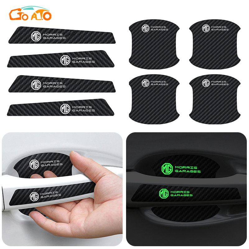GTIOATO Bộ Bảo Vệ Tay Nắm Cửa ô Tô Sợi Carbon Bộ Bảo Vệ Bát Cửa Gương Hậu Xe HơI MiếNg DáN ChốNg XưỚC Phụ KiệN Ô Tô Cho MG ZS MG5 HS MG6
