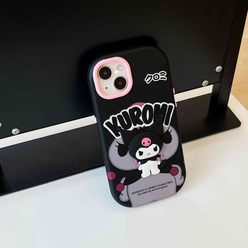 Ốp Điện Thoại imd In Hình kuromi 3d Cho iphone 15 Pro max 11 12 13 14 Pro max