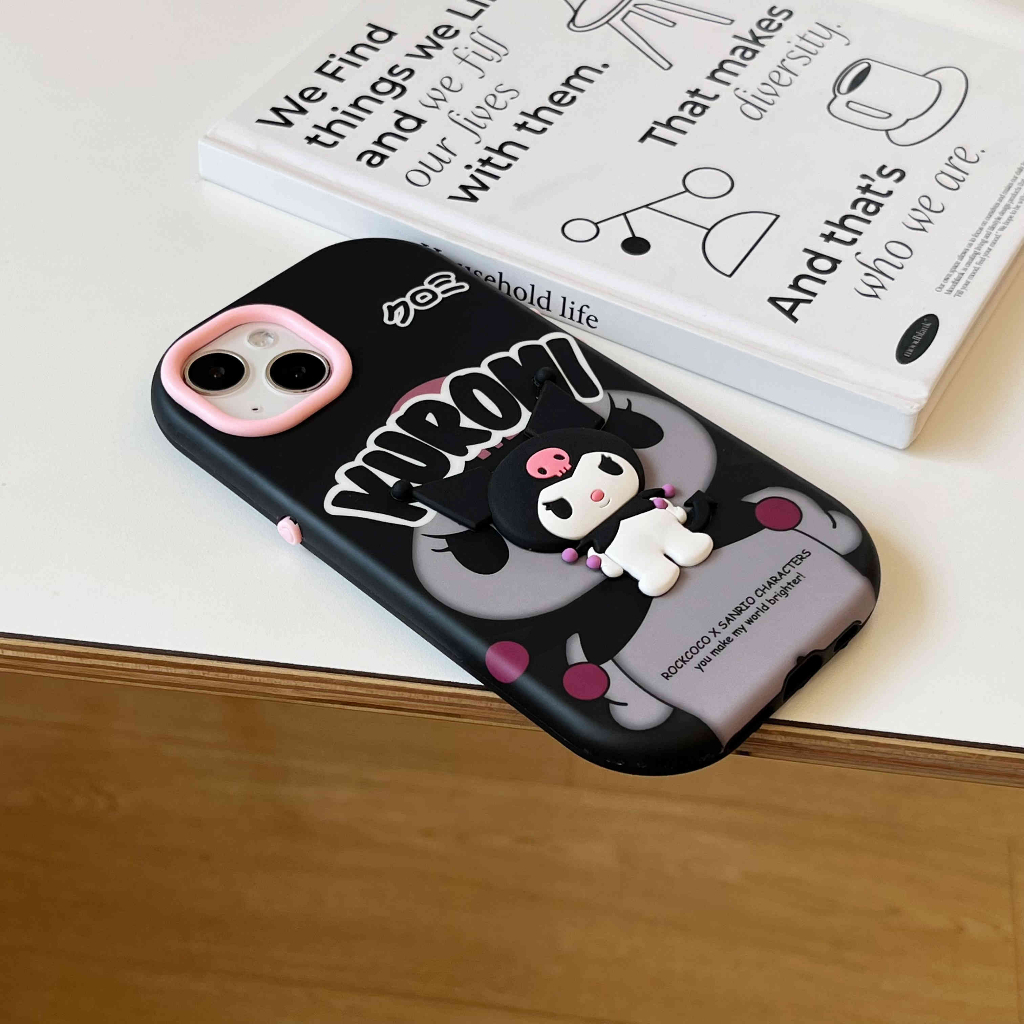 Ốp Điện Thoại imd In Hình kuromi 3d Cho iphone 15 Pro max 11 12 13 14 Pro max