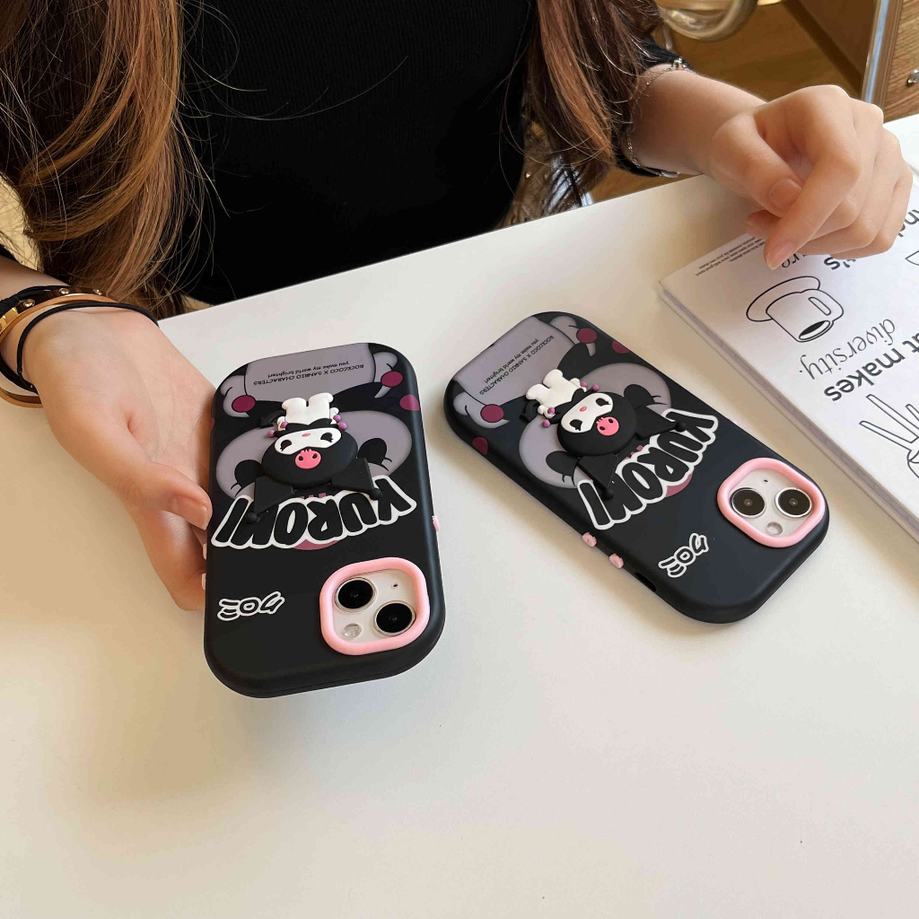 Ốp Điện Thoại imd In Hình kuromi 3d Cho iphone 15 Pro max 11 12 13 14 Pro max