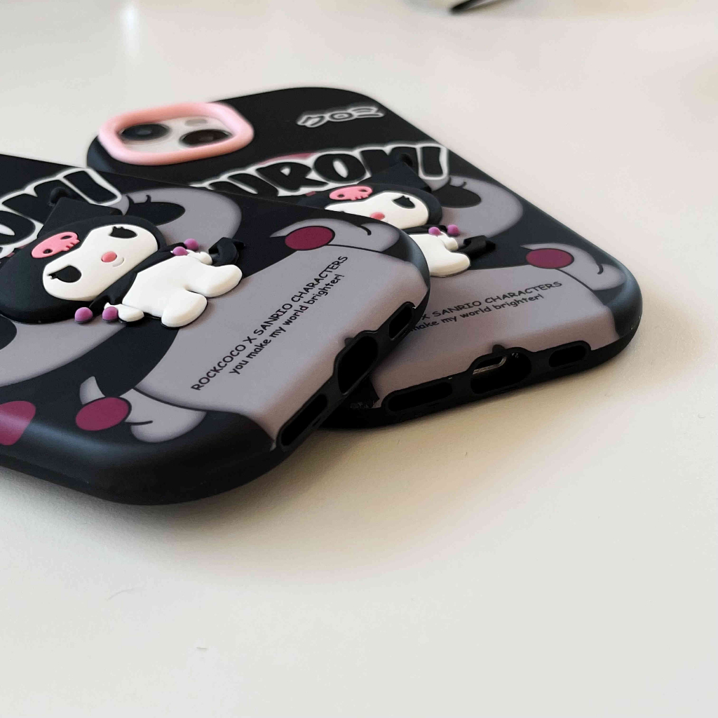 Ốp Điện Thoại imd In Hình kuromi 3d Cho iphone 15 Pro max 11 12 13 14 Pro max
