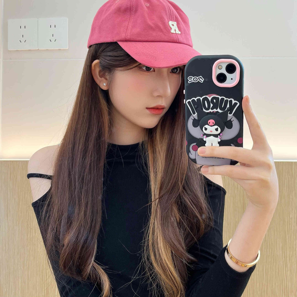 Ốp Điện Thoại imd In Hình kuromi 3d Cho iphone 15 Pro max 11 12 13 14 Pro max