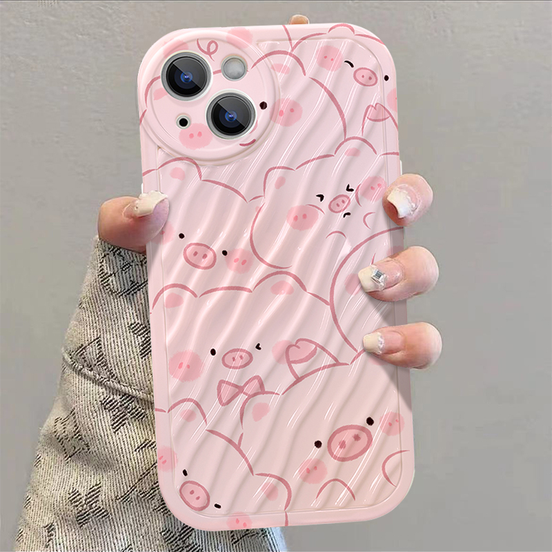 Ốp Điện Thoại Họa Tiết Hoạt Hình Chú Heo / Vịt Cho iPhone 11 12 13 14 Pro MAX 11Pro 13Pro 7 8 Plus 6s 6Plus X XR XS MAX SE