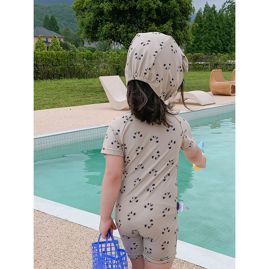 Đồ Bơi Liền Thân Chống Nắng Nhanh Khô Hình Gấu Trúc Dễ Thương Cho Bé 90-130cm