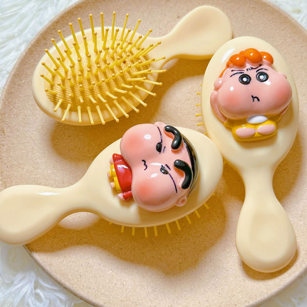 Bàn Chải Tóc Hình Vuông Họa Tiết Hoạt Hình shin-chan Bọt Biển Dễ Mang Theo Cho Nữ Sinh