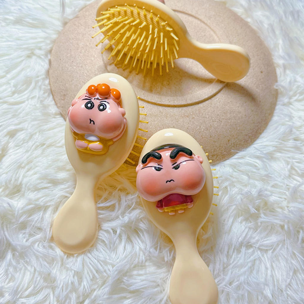 Bàn Chải Tóc Hình Vuông Họa Tiết Hoạt Hình shin-chan Bọt Biển Dễ Mang Theo Cho Nữ Sinh