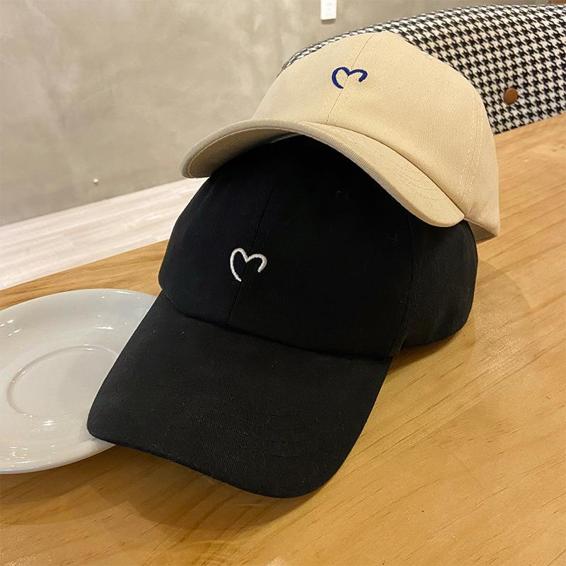 Mũ Lưỡi Trai 2 Màu Vải Cotton Mềm Mại Thêu Chữ Love Thời Trang Cho Học Sinh