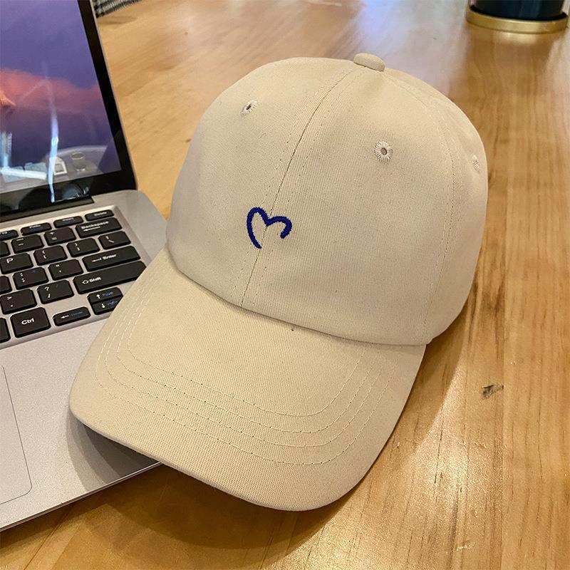 Mũ Lưỡi Trai 2 Màu Vải Cotton Mềm Mại Thêu Chữ Love Thời Trang Cho Học Sinh