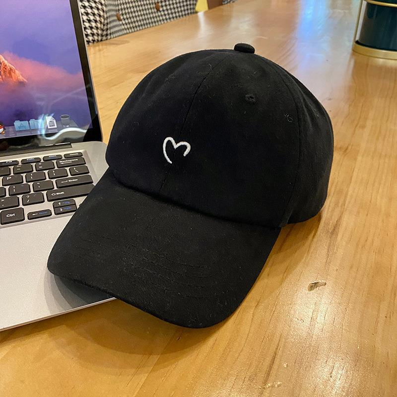 Mũ Lưỡi Trai 2 Màu Vải Cotton Mềm Mại Thêu Chữ Love Thời Trang Cho Học Sinh
