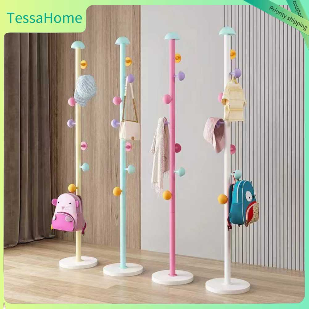 TessaHome Móc áo đứng Giá kim loại 7 móc Đồ gia dụng có thể tháo rời cho phòng ngủ