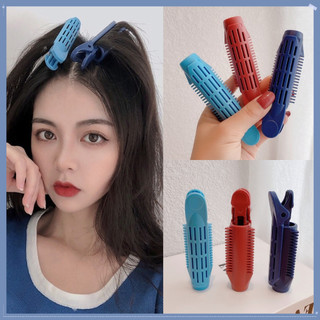 Kẹp tóc tạo kiểu xoăn màu trơn xinh xắn phong cách Hàn Quốc dành cho nữ
