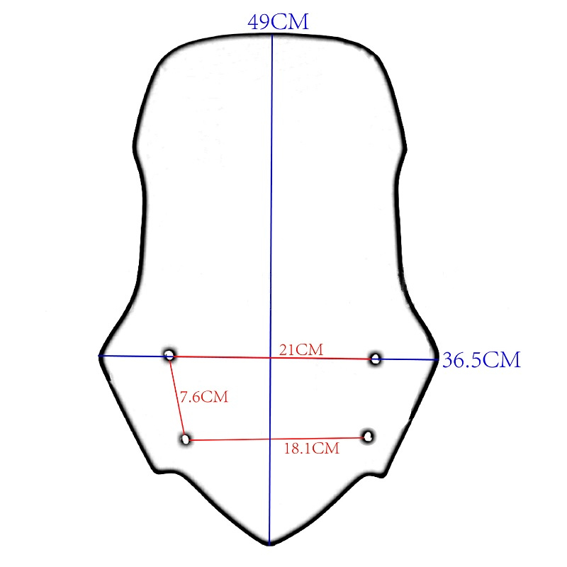 Kính Chắn Gió Chuyên Dụng Cho Xe Honda CB500X 2012 2013 2014 2015 2016 2017 2018 2019 2020 2021