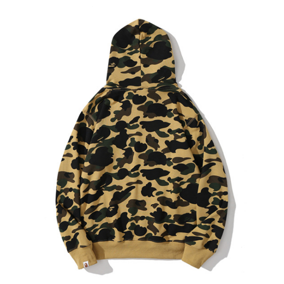 Áo khoác hoodie họa tiết BAPE ngụy trang cho nam và nữ