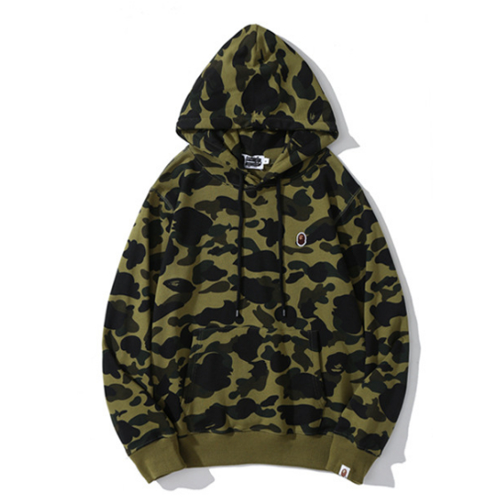 Áo khoác hoodie họa tiết BAPE ngụy trang cho nam và nữ