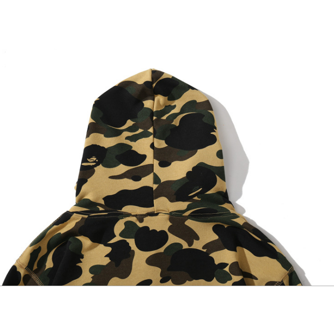 Áo khoác hoodie họa tiết BAPE ngụy trang cho nam và nữ