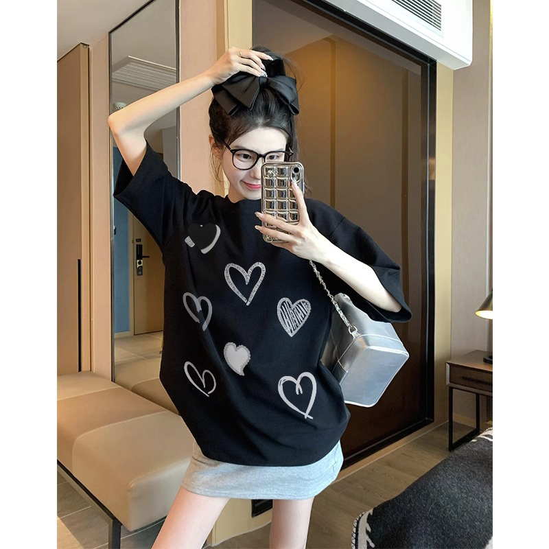 Áo Thun 100% cotton Tay Ngắn Cổ Tròn Phong Cách Hàn Quốc Thời Trang Mùa Hè Mới Cho Nữ