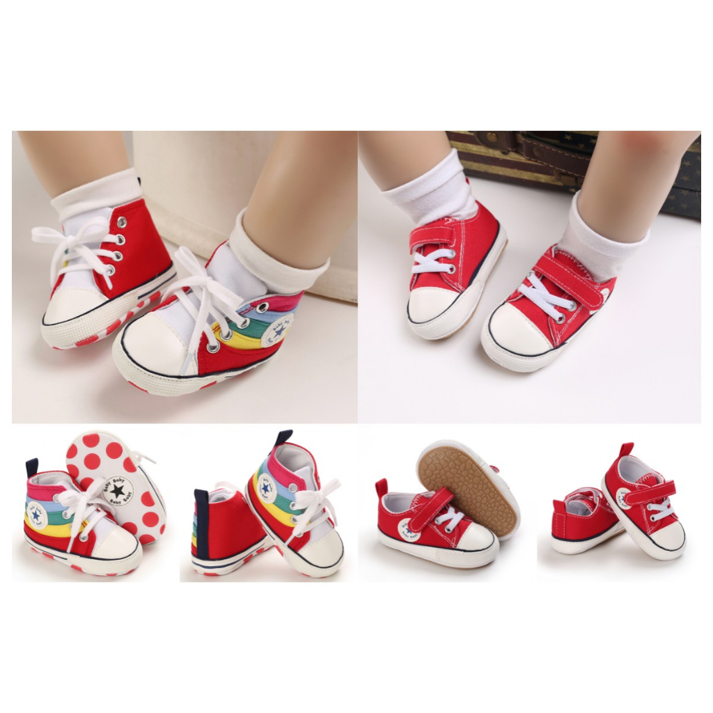Giày Sneaker Đế Cao Su Mềm Thời Trang Cho Bé Sơ Sinh