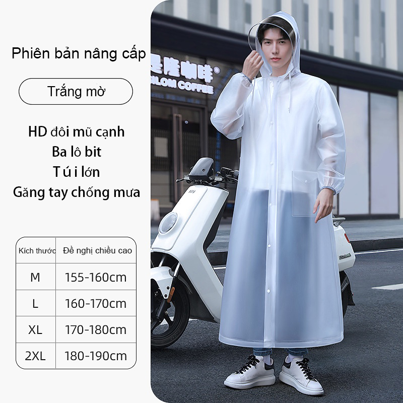 Áo Mưa Một Mảnh Dáng Dài Che Phủ Toàn Thân Chống Mưa Cho Nam Nữ