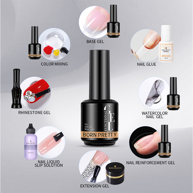 Gel Nối Dài Móng Tay 8 Trong 1 BORN PRETTY 15ml