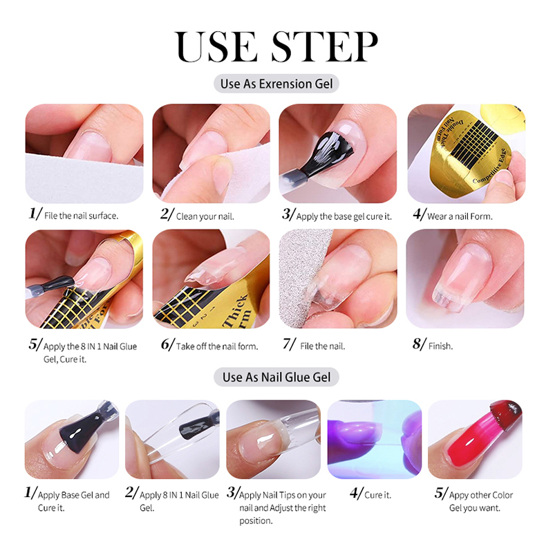 Gel Nối Dài Móng Tay 8 Trong 1 BORN PRETTY 15ml