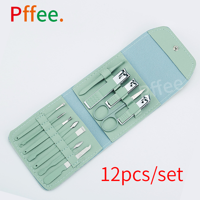 Set 4/ 12 dụng cụ chăm sóc móng PFFEE thép không gỉ chuyên dụng