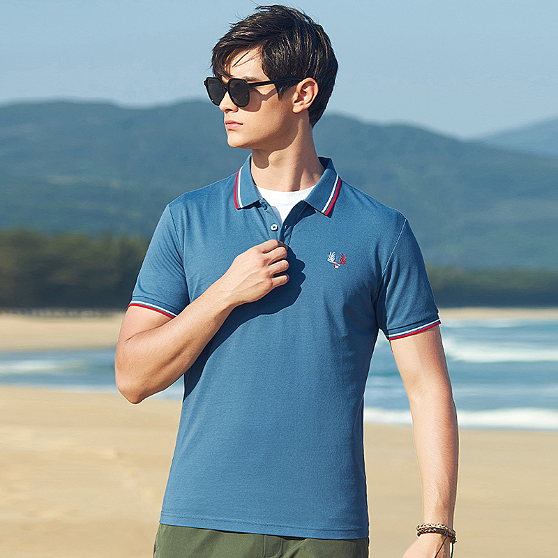 Áo polo Tay Ngắn Màu Sắc Đơn Giản Cho Nam