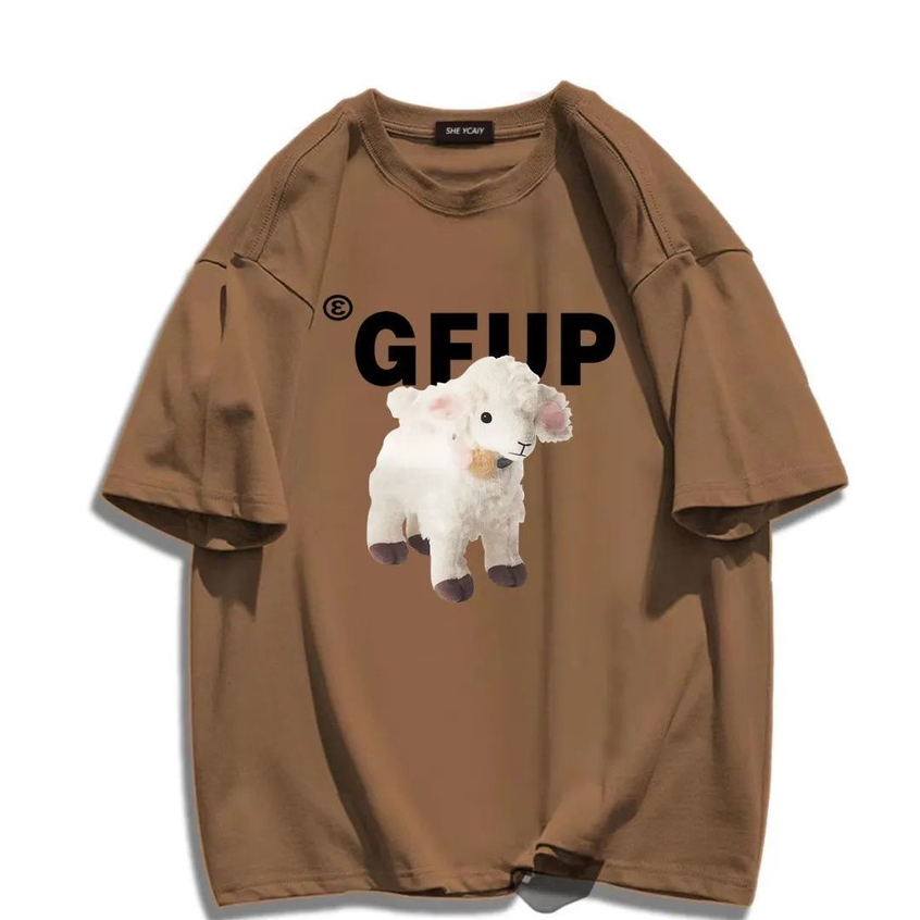 Jiashucheng Áo Thun Nữ Ngắn Tay Phong Cách Đường Phố Mỹ Mới