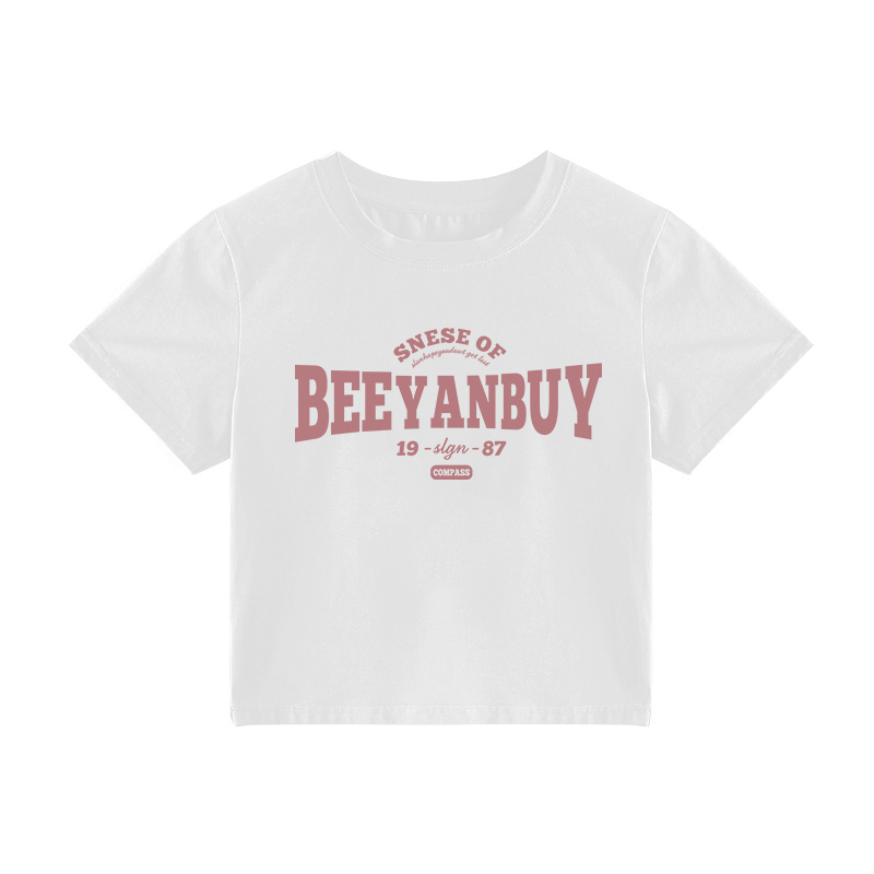 Cocory vn Áo Thun Nữ Ngắn Tay In Chữ sexy