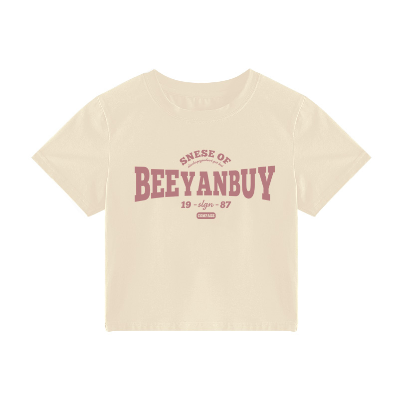 Cocory vn Áo Thun Nữ Ngắn Tay In Chữ sexy