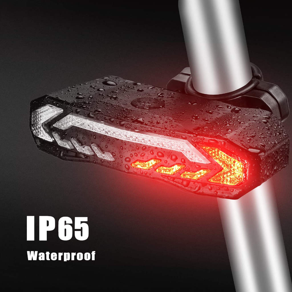 Đèn Đuôi Xe Đạp Thông Minh Chống Thấm Nước Có Thể Sạc Lại Kèm Còi Báo Hiệu Và Đèn Phanh