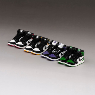 Giày sneaker trắng đen tỉ lệ 1 / 6 cho mô hình búp bê 12 "