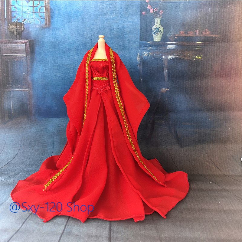 Đầm Cổ Trang Tỉ Lệ 1 / 6 Cho Búp Bê 12 "