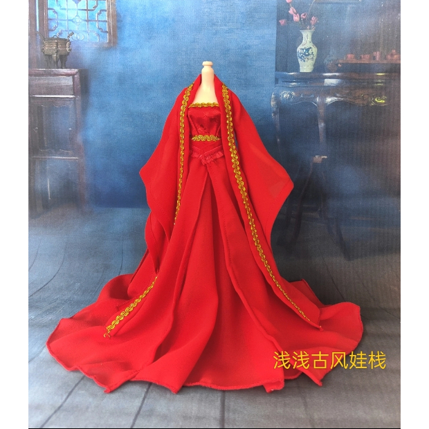 Đầm Cổ Trang Tỉ Lệ 1 / 6 Cho Búp Bê 12 "