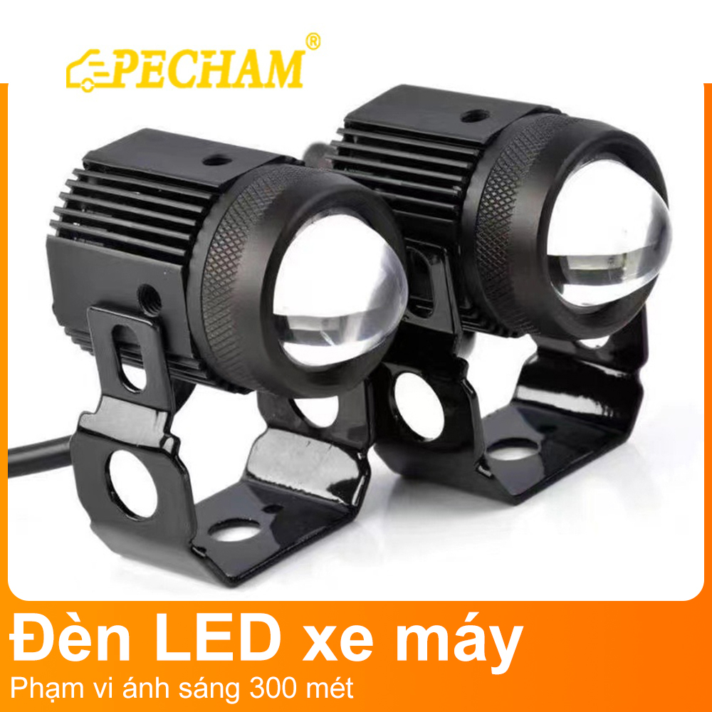 Đèn trợ sáng  PECHAM  60W bi cầu mini led xey chính hãng bi cầu đèn pha bi cầu xe máy