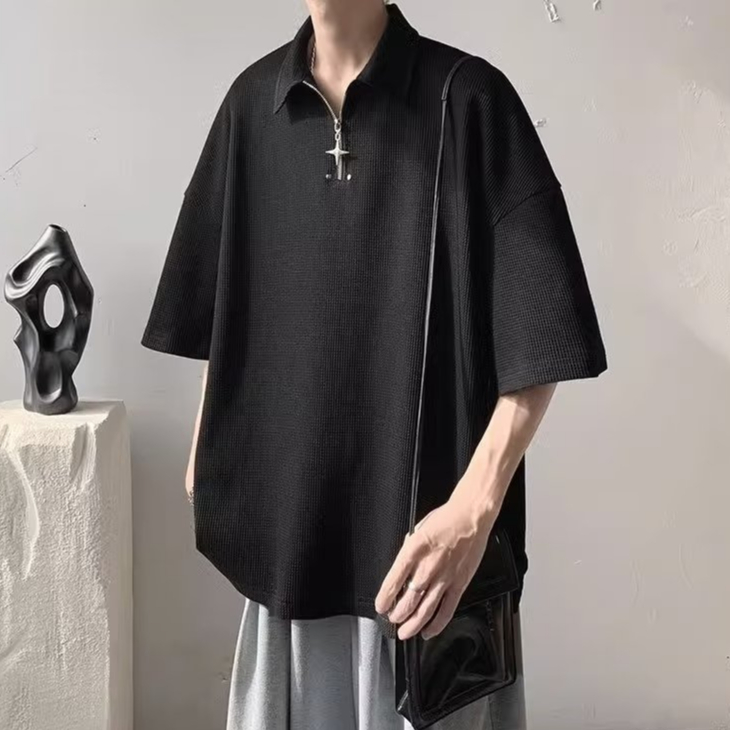 Áo Thun Polo Nam Ngắn Tay Dáng Rộng Thời Trang Hàn Quốc Dành Cho áo polo nam form rộng áo polo cặp áo polo nam big size áo phông polo nam áo polo trắng áo polo tay lỡ