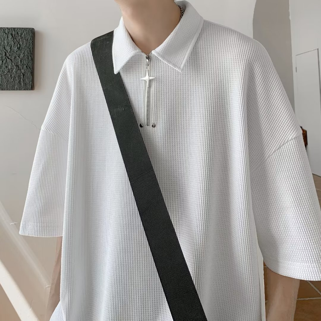 Áo Thun Polo Nam Ngắn Tay Dáng Rộng Thời Trang Hàn Quốc Dành Cho áo polo nam form rộng áo polo cặp áo polo nam big size áo phông polo nam áo polo trắng áo polo tay lỡ