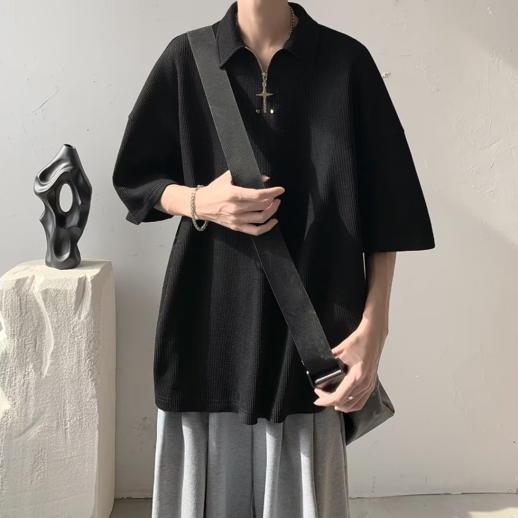 Áo Thun Polo Nam Ngắn Tay Dáng Rộng Thời Trang Hàn Quốc Dành Cho áo polo nam form rộng áo polo cặp áo polo nam big size áo phông polo nam áo polo trắng áo polo tay lỡ