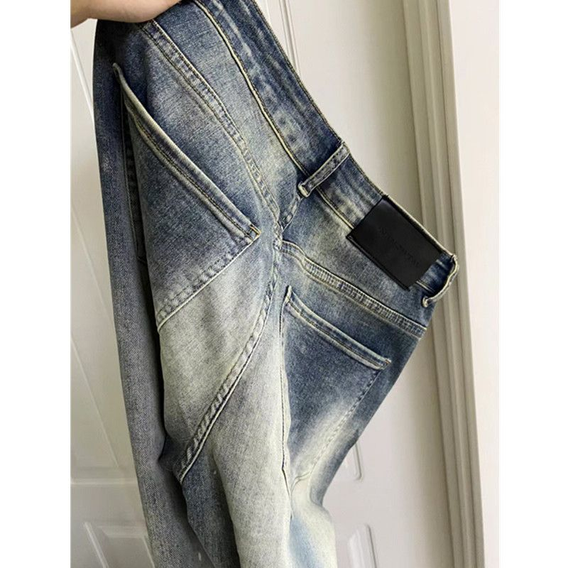 Quần Jean Dài Ống Đứng Dáng Rộng Phong Cách Retro Mỹ Thời Trang Cho Nữ