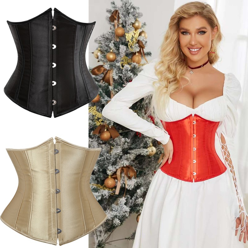Giáng sinh nữ bằng nhựa Boned Satin Underbust Corset
