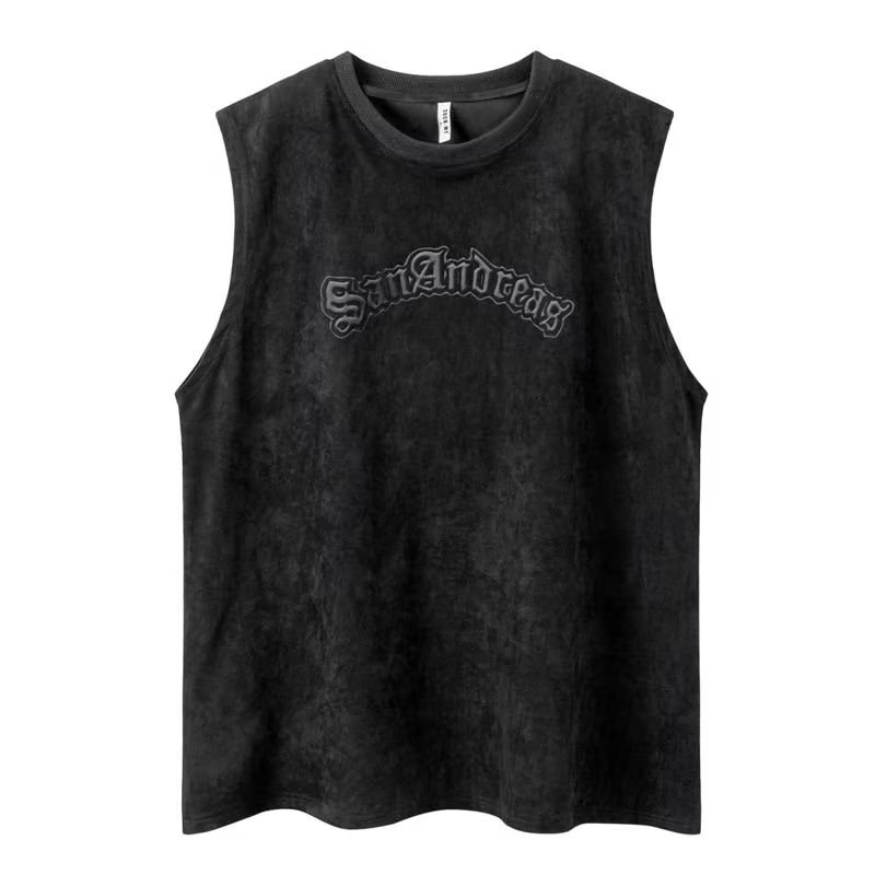 Áo Sát Nách In Họa Tiết Phong Cách Retro Đường Phố Cho Nam Size M-3XL