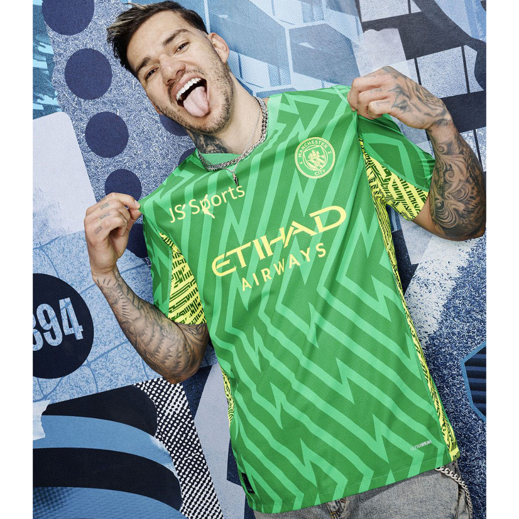 Thủ Môn 2023 / 24 Man---City Thủ Môn Trẻ Em Và Người Lớn Thủ Môn / Ederson M. Áo Thun Thể Thao Cao Cấp Năng Động