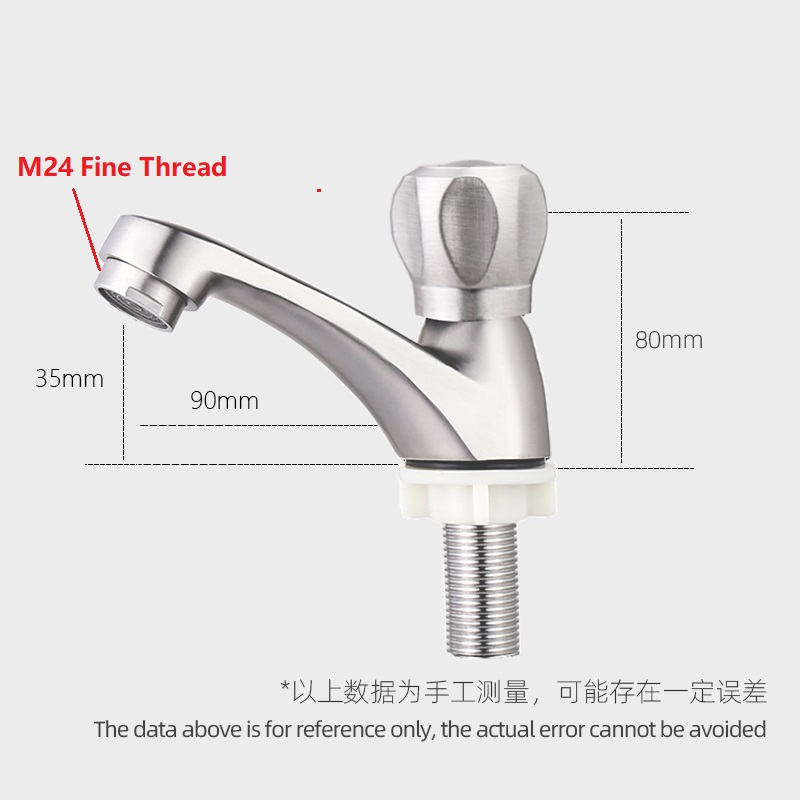 Vòi Nước Đơn Bằng Thép Không Gỉ SUS304 Chất Lượng Cao