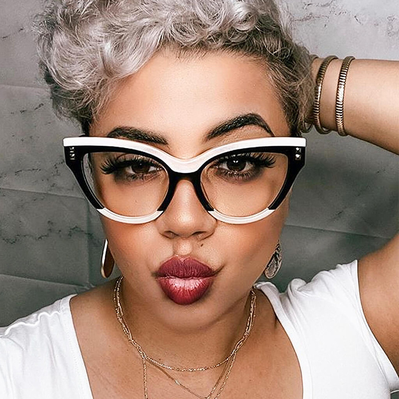 Kính Mắt Mèo Chống Ánh Sáng Xanh Sang Trọng Phong Cách Retro Cho Nữ