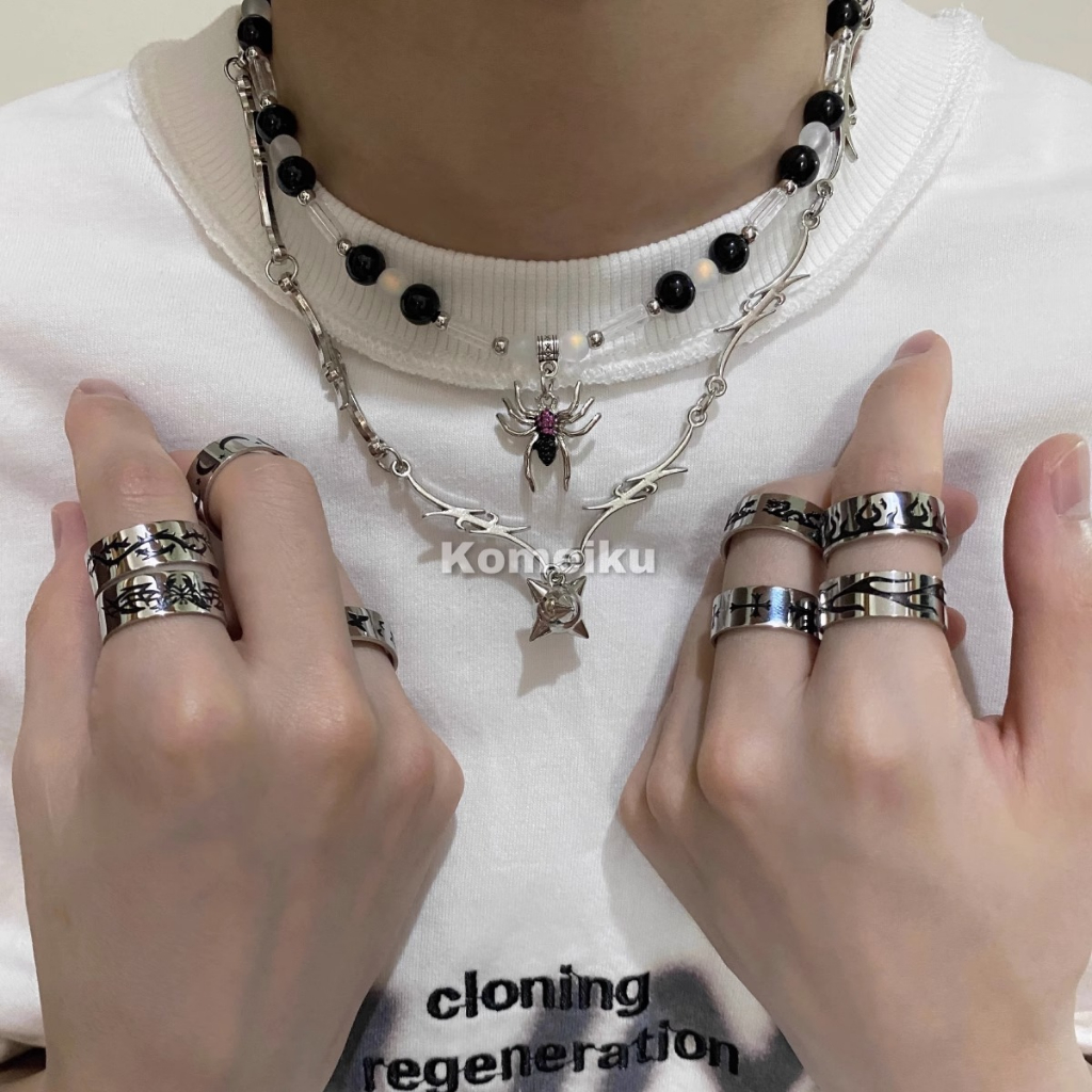 Vòng cổ Chuỗi Hạt Tròn Phong Cách hip hop Thời Trang Cho Nam Và Nữ